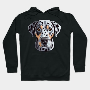 Catahoula Leopard Dog Face Cute Cartoon Puppy Lover Hoodie